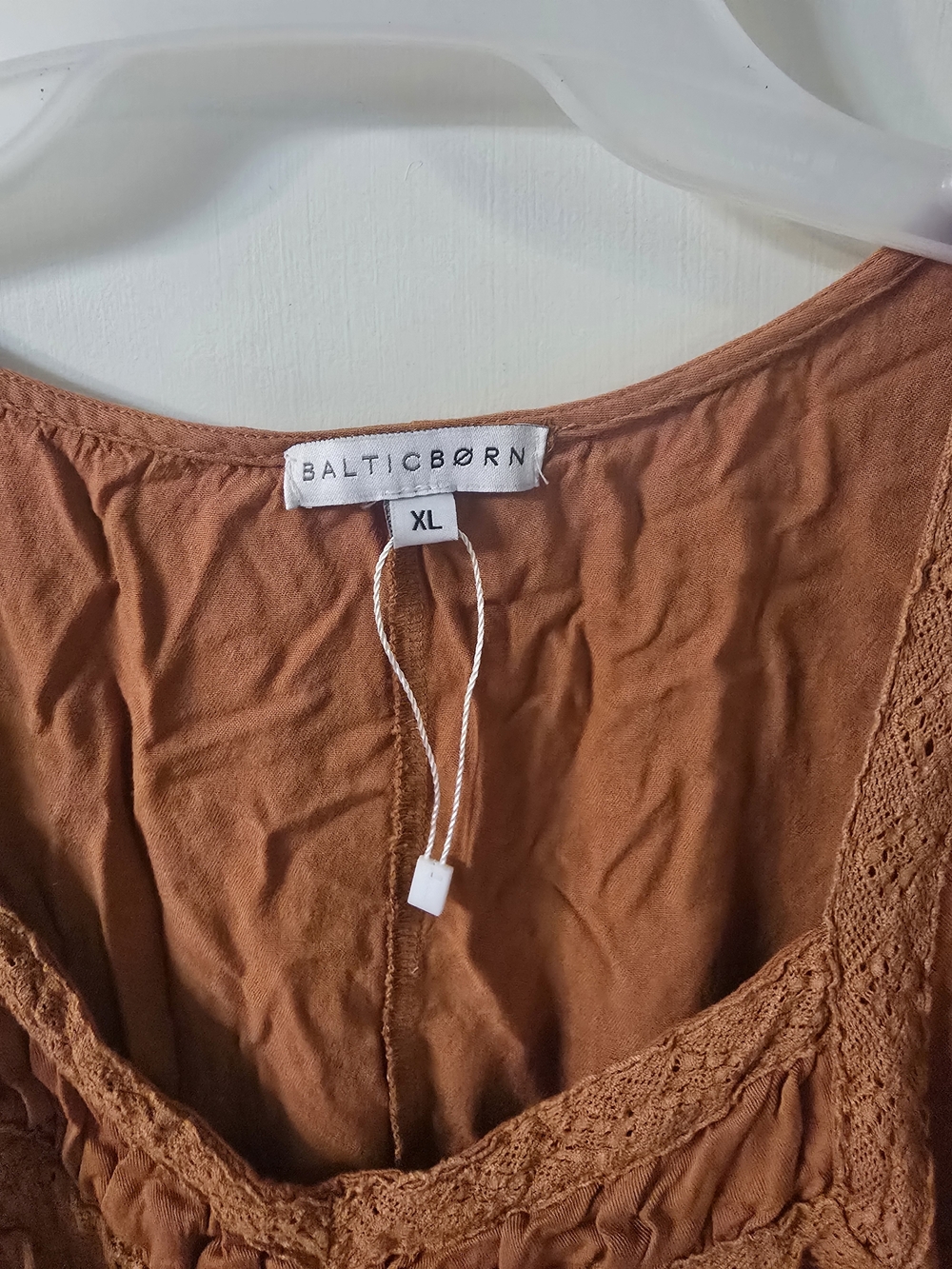 Baltic Born Rust Brown Women's Tiered Cotton Dress- NEVER WORN - Picture 2 of 3